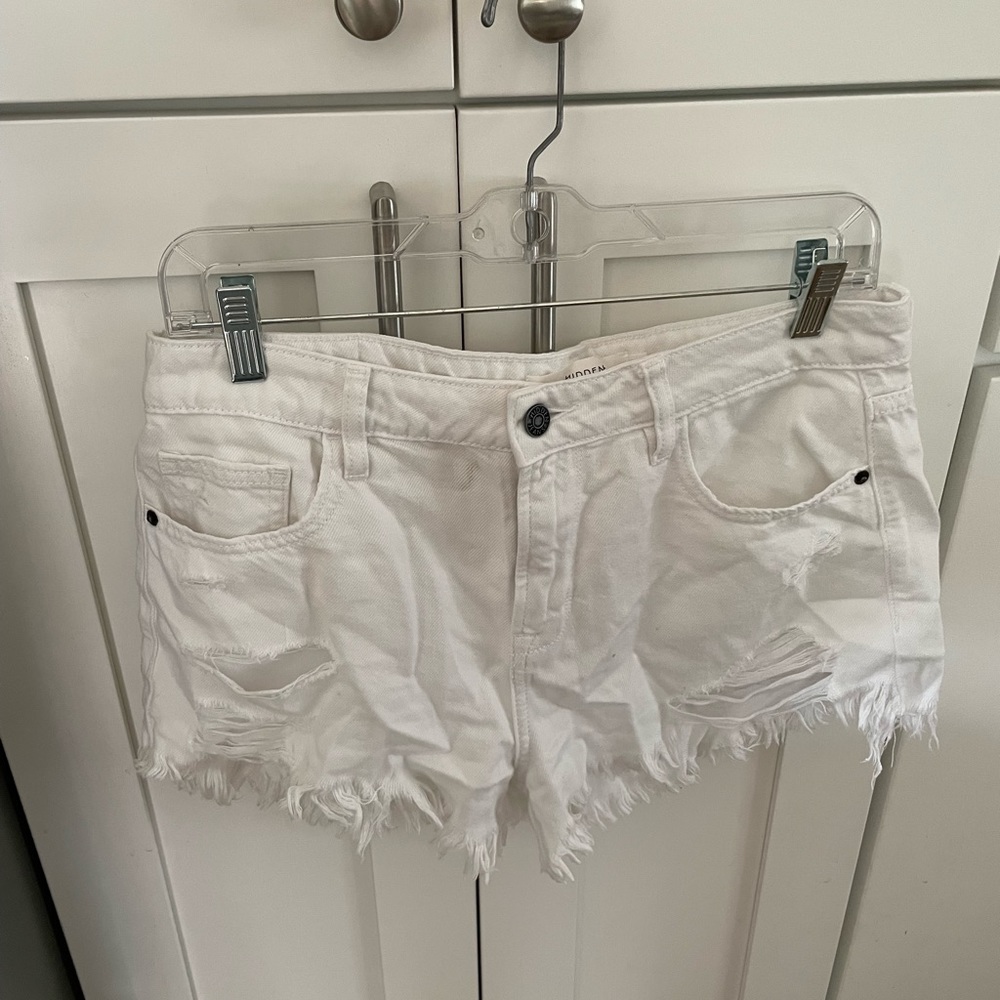 Womens White Denim Shorts